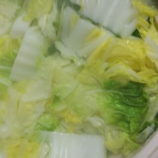 白菜と豆苗の皇帝塩鍋
